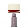 1838 - Lamp and Linen Svel Toasted Shade, velvet, gold base (67cm height).