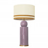 1837 - Lamp and Linen Svel Toasted Shade, velvet, gold base (77cm height).