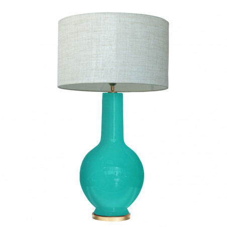 1764 - Lamp and Linen Shade (75cm height)