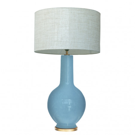 1764 - Lamp and Linen Shade (75cm height)