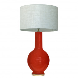1764 - Lamp and Linen Shade (75cm height)
