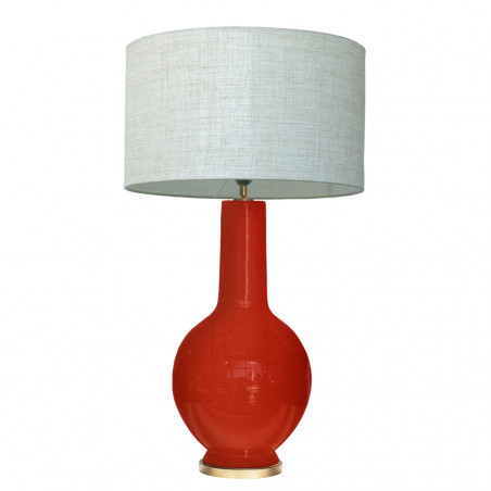 1764 - Lamp and Linen Shade (75cm height)