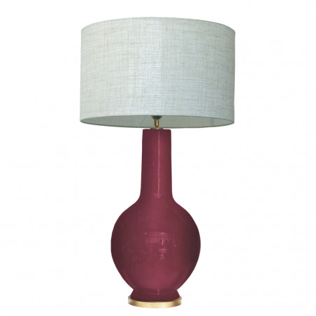 1764 - Lamp and Linen Shade (75cm height)