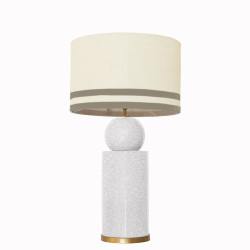 1838 - Lamp and Linen Svel Toasted Shade, velvet, gold base (67cm height).