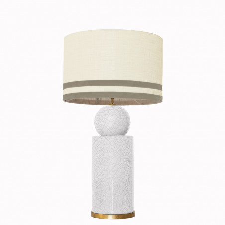 1838 - Lamp and Linen Svel Toasted Shade, velvet, gold base (67cm height).