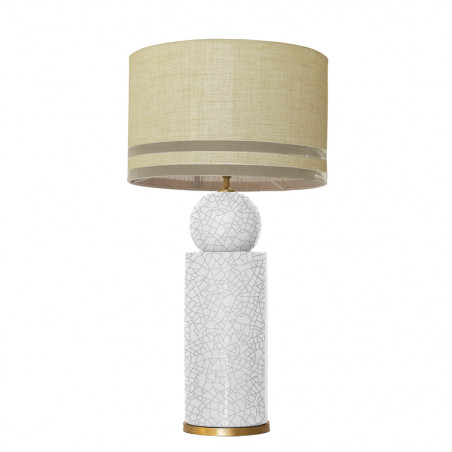 1837 - Lamp and Linen Svel Gris Piedra, velvet, gold base (77cm height).