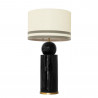 1837 - Lamp and Linen Svel Toasted Shade, velvet, gold base (77cm height).