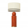 1837 - Lamp and Linen Svel Toasted Shade, velvet, gold base (77cm height).