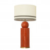 1837 - Lamp and Linen Svel Toasted Shade, velvet, gold base (77cm height).