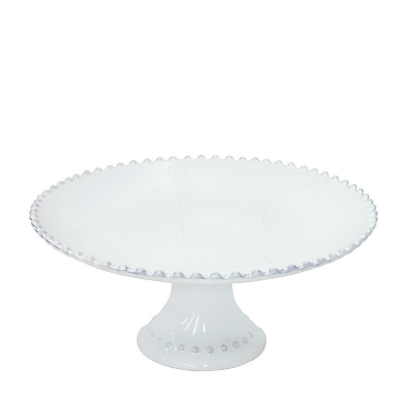 Pearl cake platter with base 28