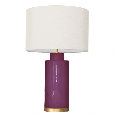 1727 - Lamp and Sack Shade (67cm height) Gold base flat design.