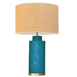 1727 - Lamp and Rafia Shade (Altura 67cm)