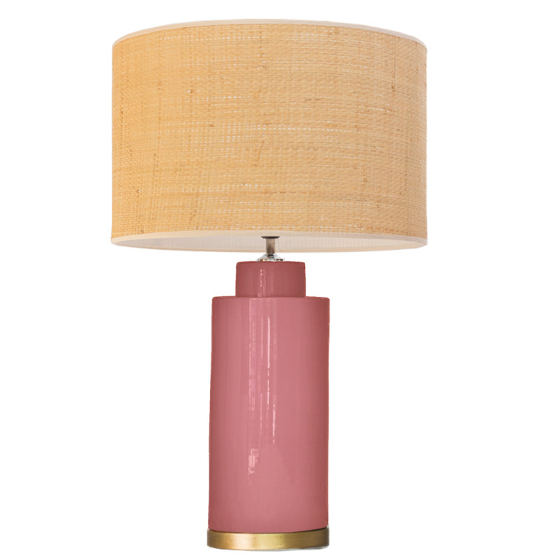 1727 - Lamp and Rafia Shade (Altura 67cm)