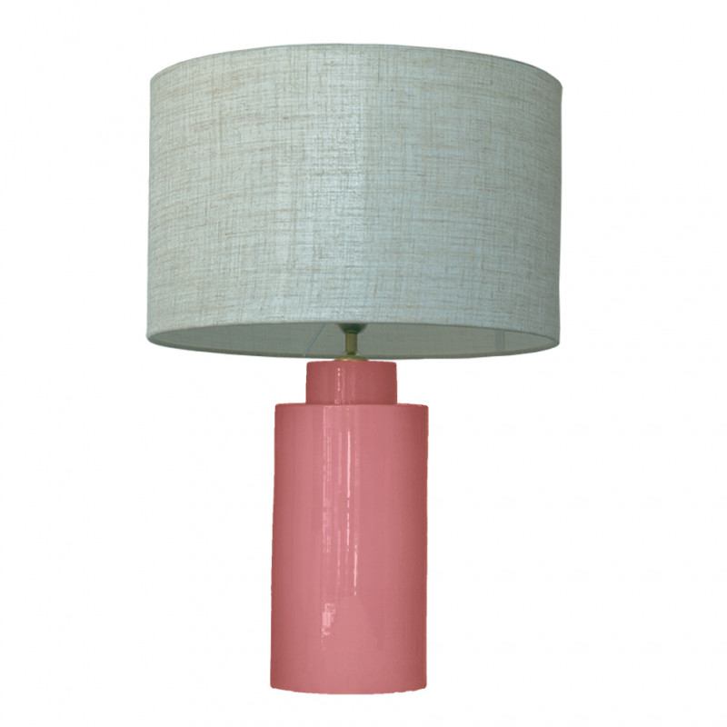 1728 - Small lamp and Linen style shade (59cm height)