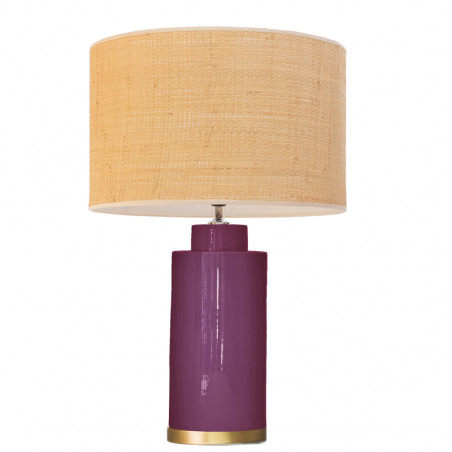 1728 - Lamp and Rafia Shade (Altura 61cm)