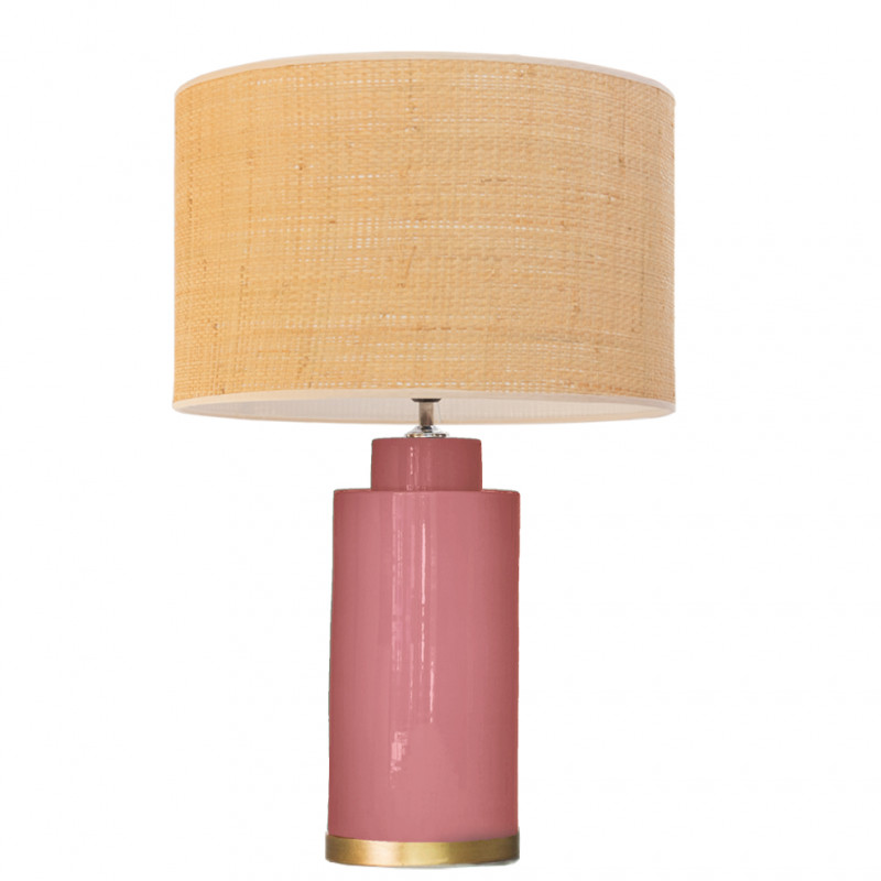 1728 - Lamp and Rafia Shade (Altura 61cm)