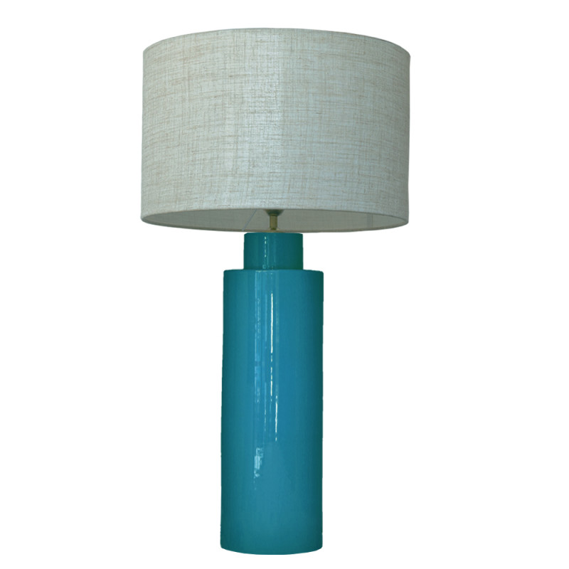 1725 - Large lamp and Linen Shade (78cm height)