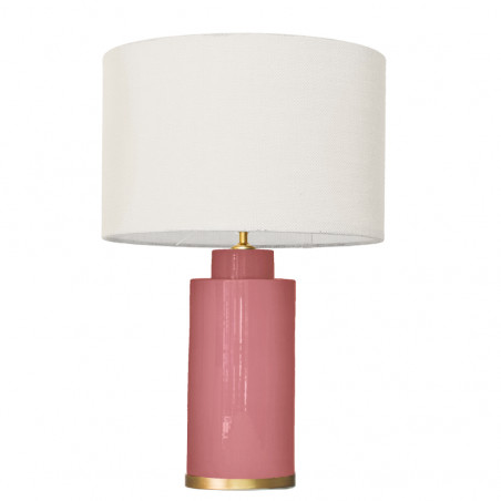 1728 - Small lamp and Saco style shade with a golden base (61 cm height)