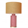 1728 - Small lamp and Saco style shade with a golden base (61 cm height)