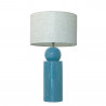 1837 - Lamp and Linen Shade (75cm height) .