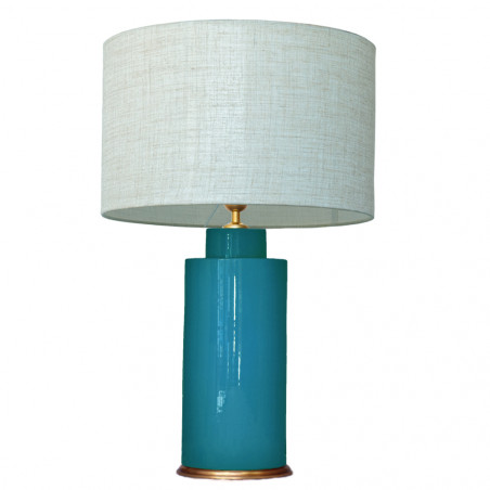 1727 - Lampara con pantalla Lino (67cm alto) y con peana