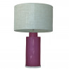 1727 - Lamp and Linen Shade (67cm height) Methacrylate base