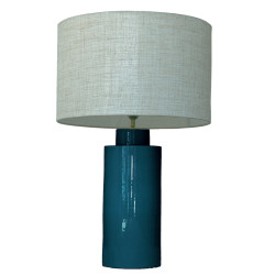 1727 - Lamp and Linen Shade (65cm height) No base.