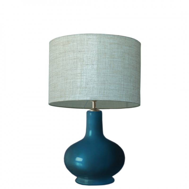 1745 -  Small lamp and Linen style shade (43cm height)