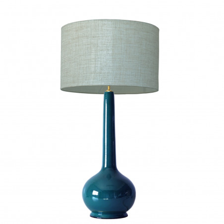 1778 - Large lamp and linen style shade (92cm height)