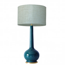 1778 - Large lamp and linen style shade (94cm height)