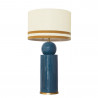 1837 - Lamp and Linen Svel Toasted Shade, velvet, gold base (77cm height).