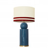 1838 - Lamp and Linen Svel Toasted Shade, velvet, gold base (67cm height).