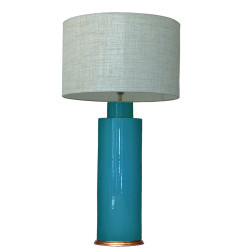 1725 - Large lamp and Linen Shade (80cm height)