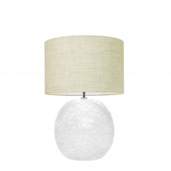 1709 -  Lamp and Linen Shade (56cm height)