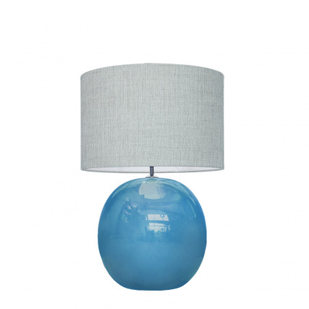 1709 - Lamp and Linen Shade (56cm height)