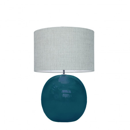 1709 - Lamp and Linen Shade (56cm height)