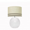 1709 -  Lamp and Svel Toasted Linen Shade with velvet stripes (56cm height)