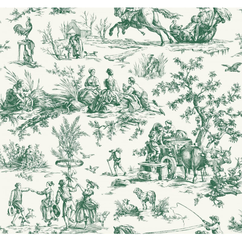 Bucolic Toile - Emerald A00034