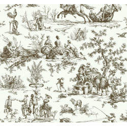 Bucolic Toile - Khaki A00036