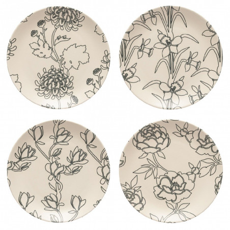 Set of 4 dessert plates 21