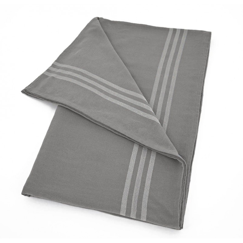 large grey tablecloth